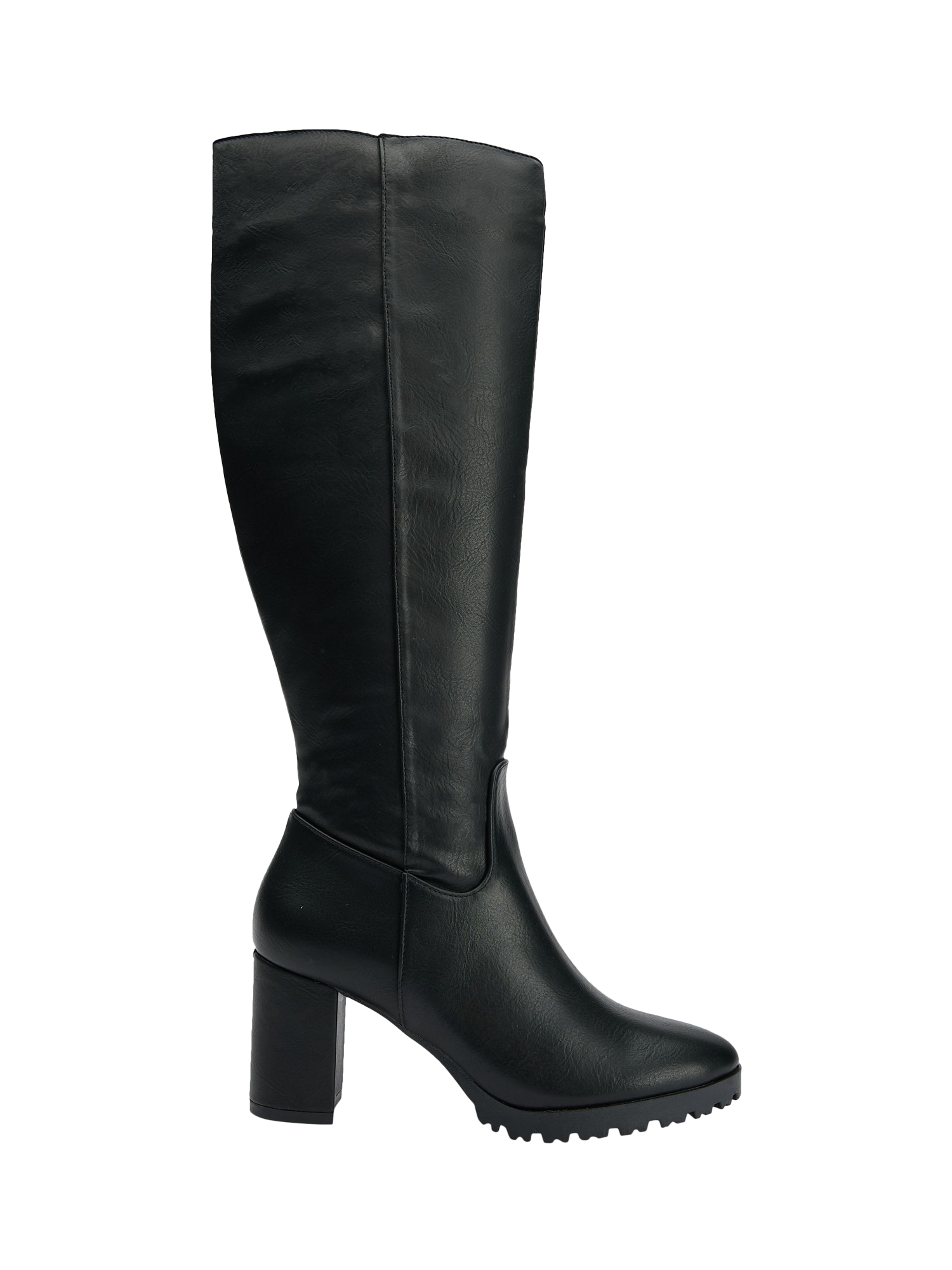 Product image 1 of 10, which shows V.GAN Vegan Edamame Knee High Boots, Black, 3