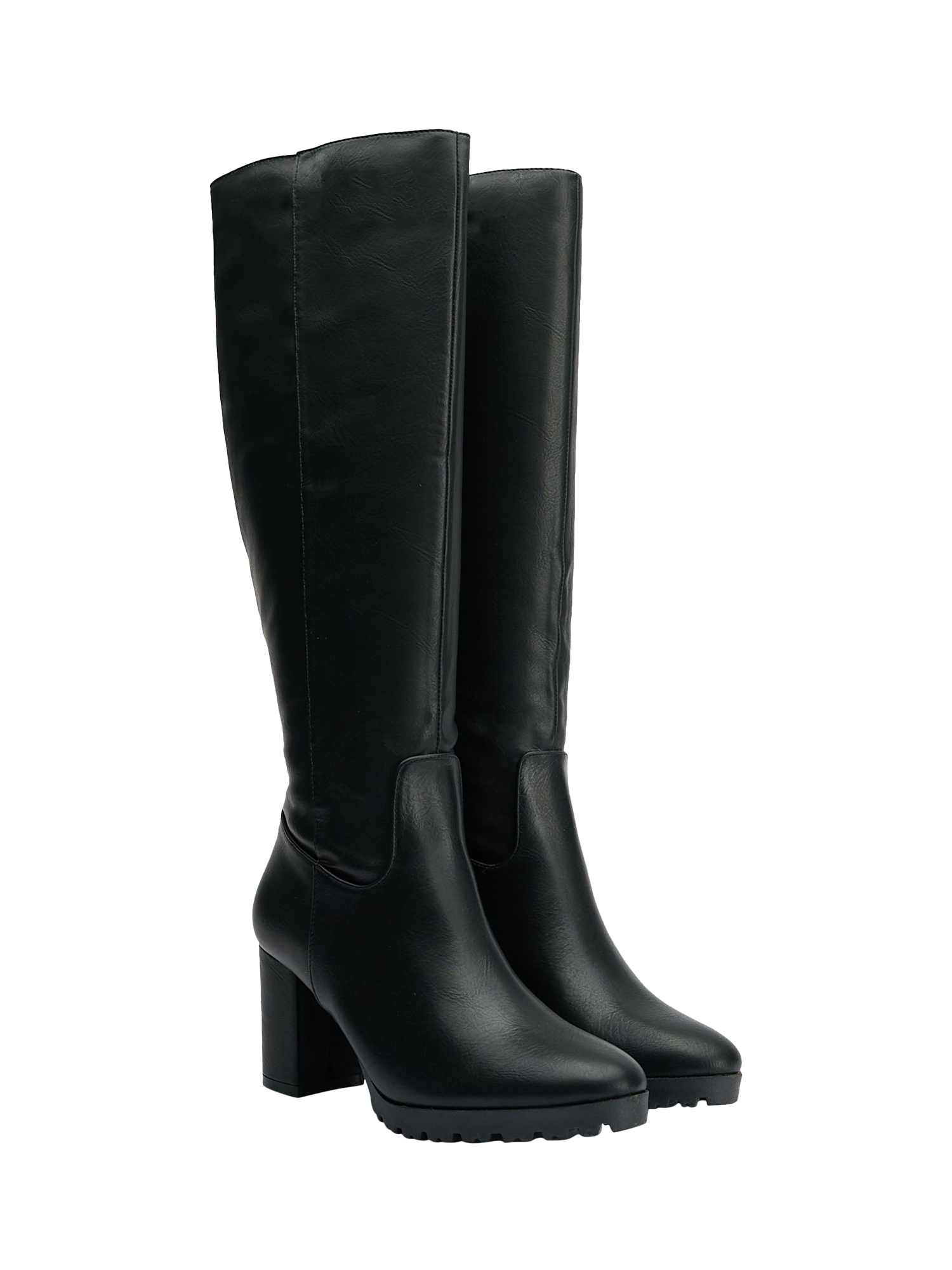 Product image 2 of 10, which shows V.GAN Vegan Edamame Knee High Boots, Black, 3