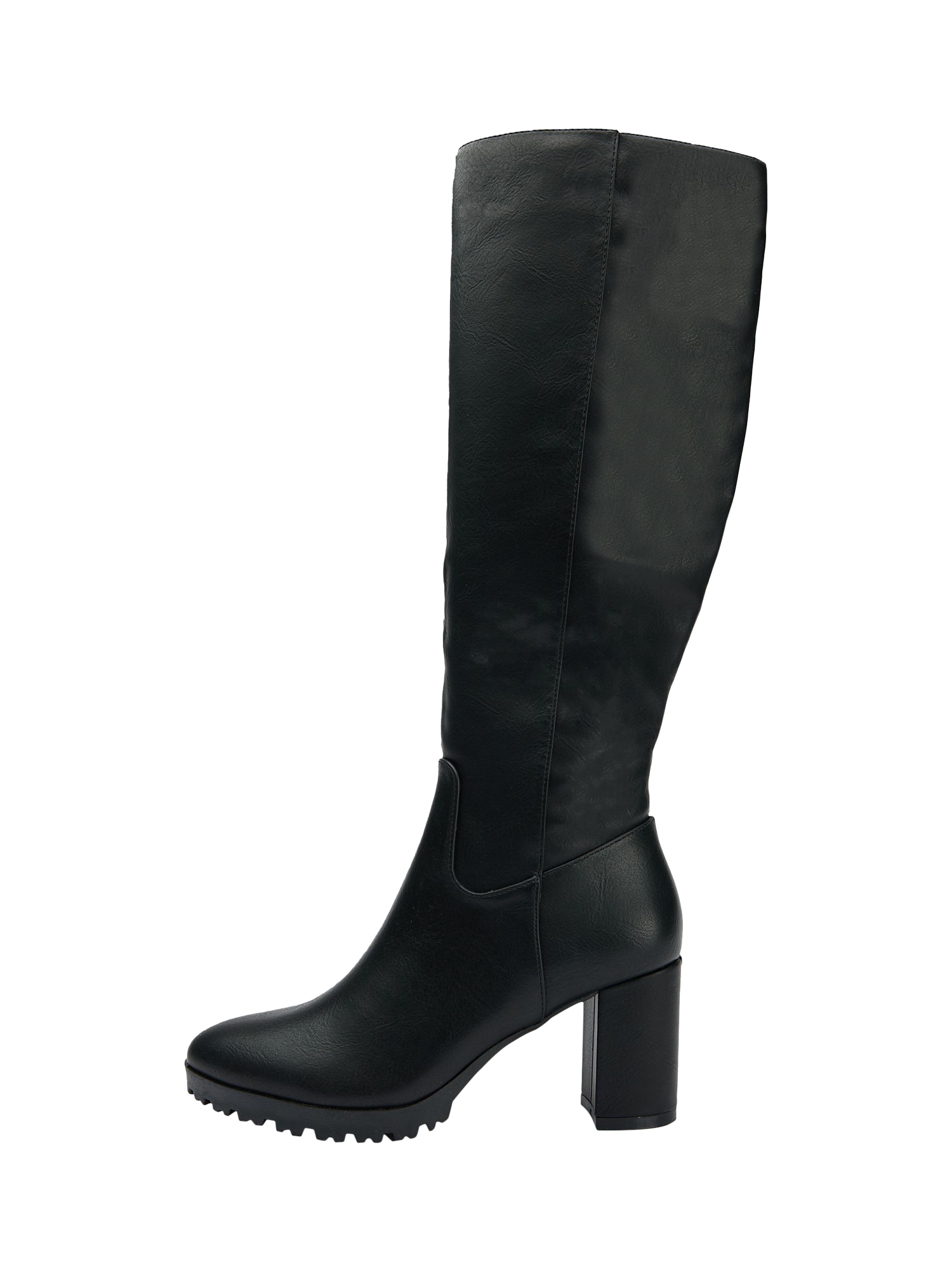 Product image 5 of 10, which shows V.GAN Vegan Edamame Knee High Boots, Black, 3
