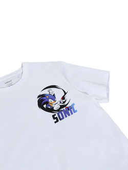 NAME IT Kids' Short Sleeve Sonic Graphic Print T-Shirt, Bright White - view 2, Bright White