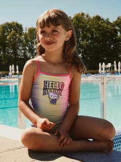 NAME IT Kids' Hello Kitty Swimsuit, Strawberry Moon - view 2, Strawberry Moon