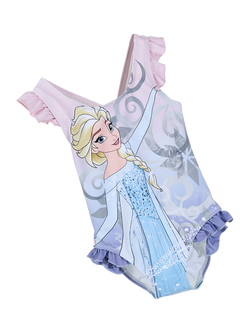 NAME IT Kids' Disney's Frozen Elsa Swimsuit, Purple Impression - view 2, Purple Impression