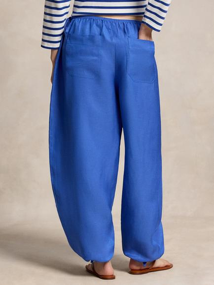 Polo Ralph Lauren Wrap Overlay Tapered Trousers, Gala Blue - view 2, Gala Blue