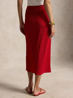 Polo Ralph Lauren Seersucker Midi Skirt, Cruise Red - view 2, Cruise Red