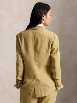 Polo Ralph Lauren Single Breasted Pure Linen Blazer, Classic Camel - view 2, Classic Camel