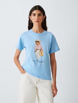 Polo Ralph Lauren Polo Bear Cotton Jersey T-Shirt, Baby Blue, Baby Blue