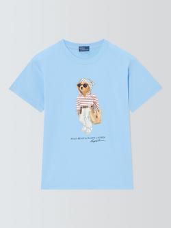 Polo Ralph Lauren Polo Bear Cotton Jersey T-Shirt, Baby Blue, Baby Blue