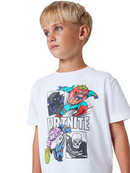 NAME IT Fortnite T-Shirt, Bright White - view 2, Bright White