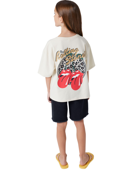 NAME IT Kids' Rolling Stones T-Shirt, Almond Milk - view 2, Almond Milk