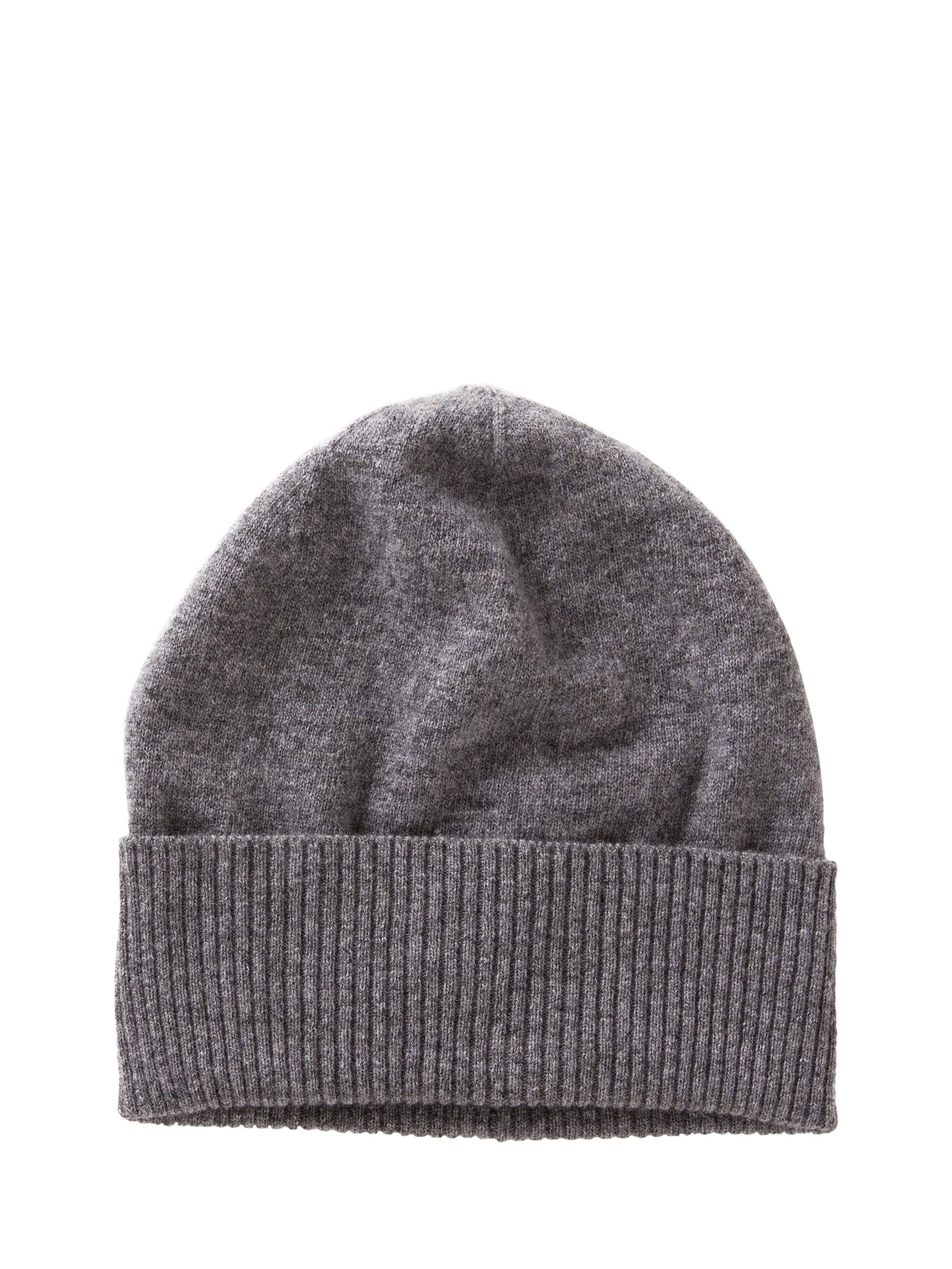 Product image 1 of 3, which shows Benetton Knitted Pure Wool Beanie Hat, Grey, One Size