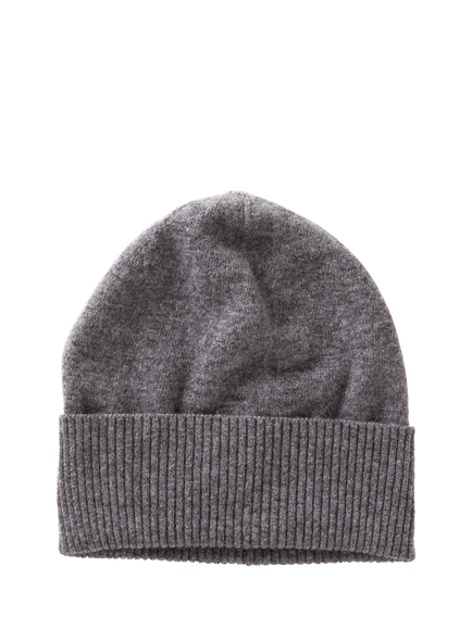 Benetton Knitted Pure Wool Beanie Hat, Grey