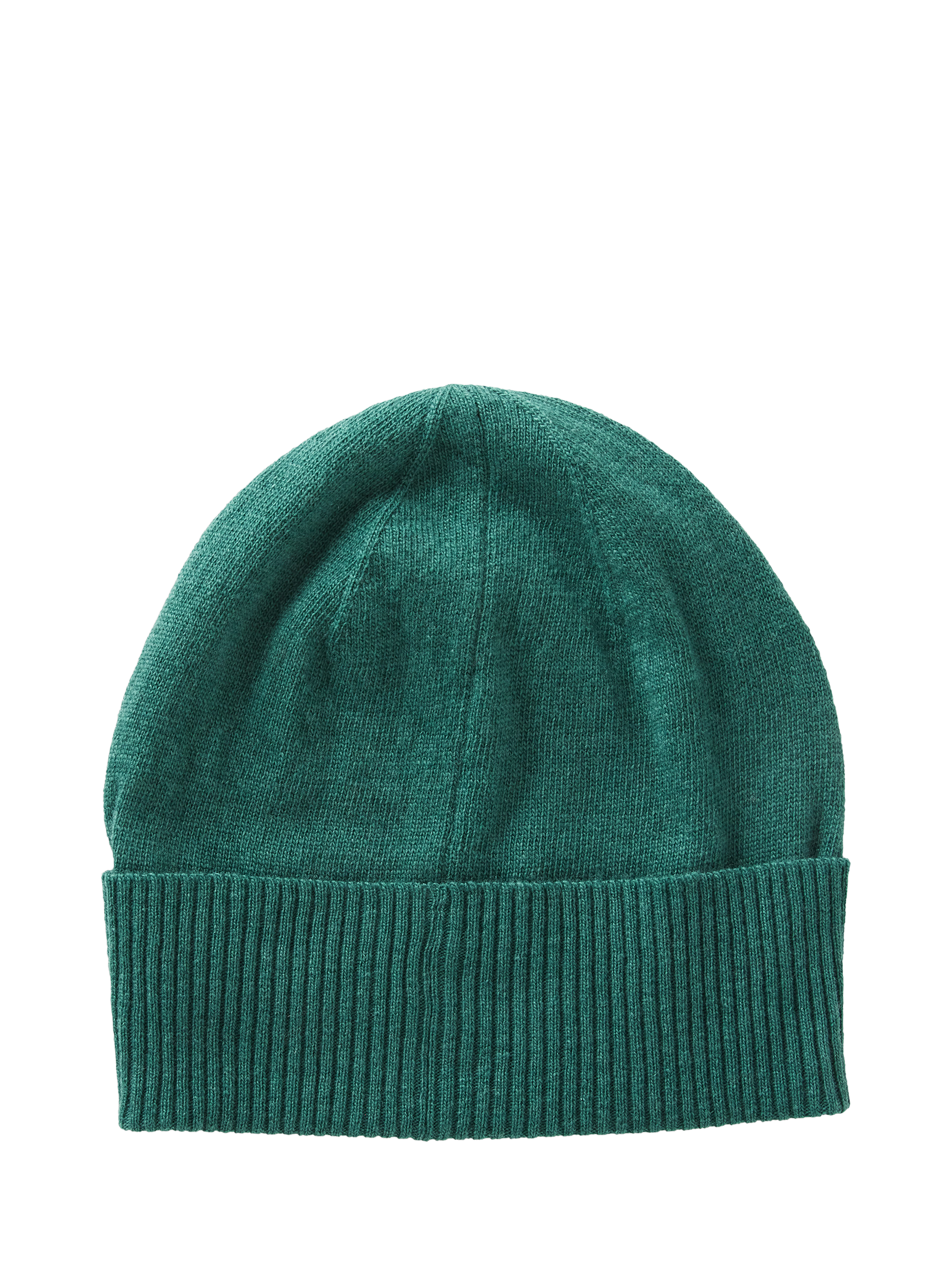 Product image 2 of 3, which shows Benetton Knitted Pure Wool Beanie Hat, Green, One Size