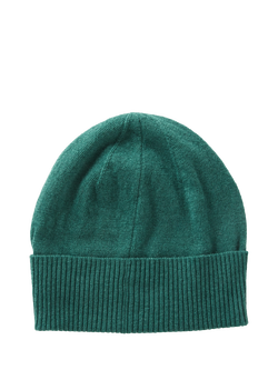 Benetton Knitted Pure Wool Beanie Hat - view 2, Green