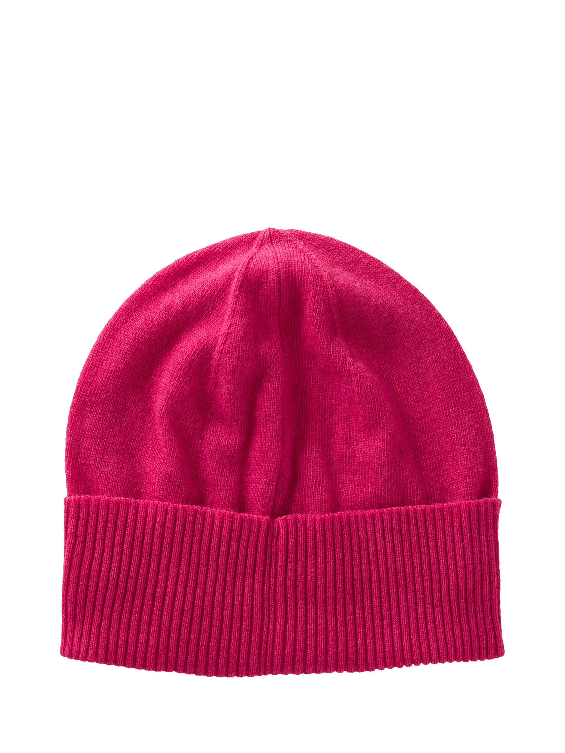 Product image 2 of 3, which shows Benetton Knitted Pure Wool Beanie Hat, Cyclamen, One Size