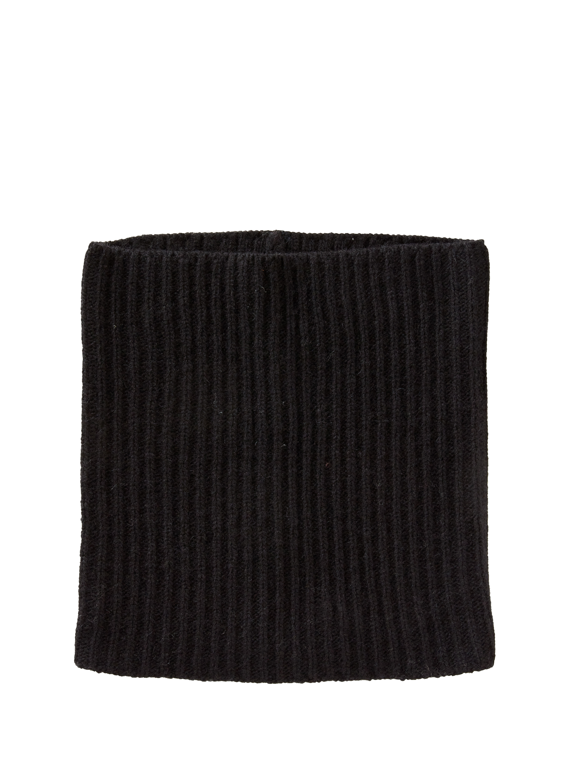 Product image 1 of 2, which shows Benetton Cowl Neck Wool Rich Scarf, Black, One Size
