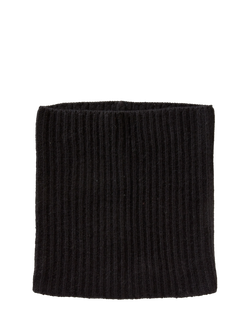 Benetton Cowl Neck Wool Rich Scarf, Black