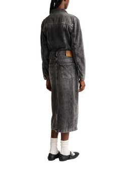 Benetton Denim Shirt Dress, Black - view 2, Black