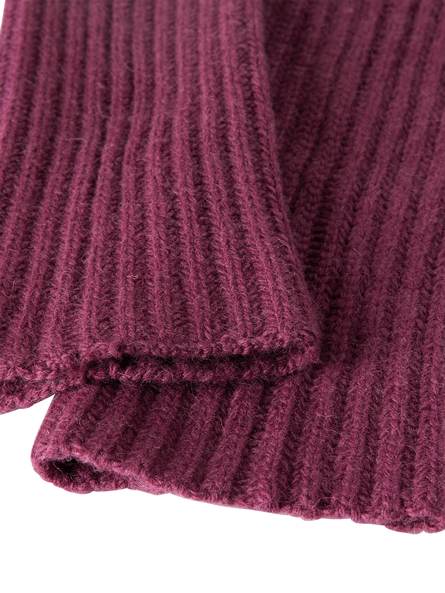 Product image 3 of 3, which shows Benetton Cuff Wool Rich Arm Warmers, Plum, One Size