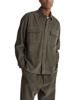Benetton Cotton Corduroy Overshirt, Green