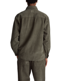 Benetton Cotton Corduroy Overshirt - view 2, Green