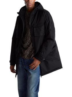 Benetton Hooded Parka Jacket, Black, Black