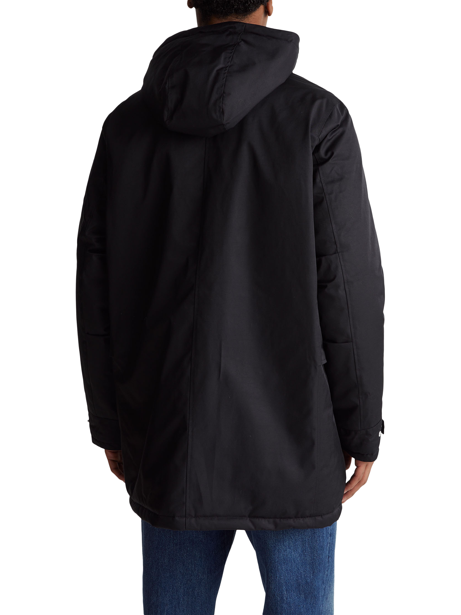 Product image 2 of 6, which shows Benetton Hooded Parka Jacket, Black, XL