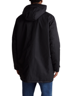 Benetton Hooded Parka Jacket, Black - view 2, Black