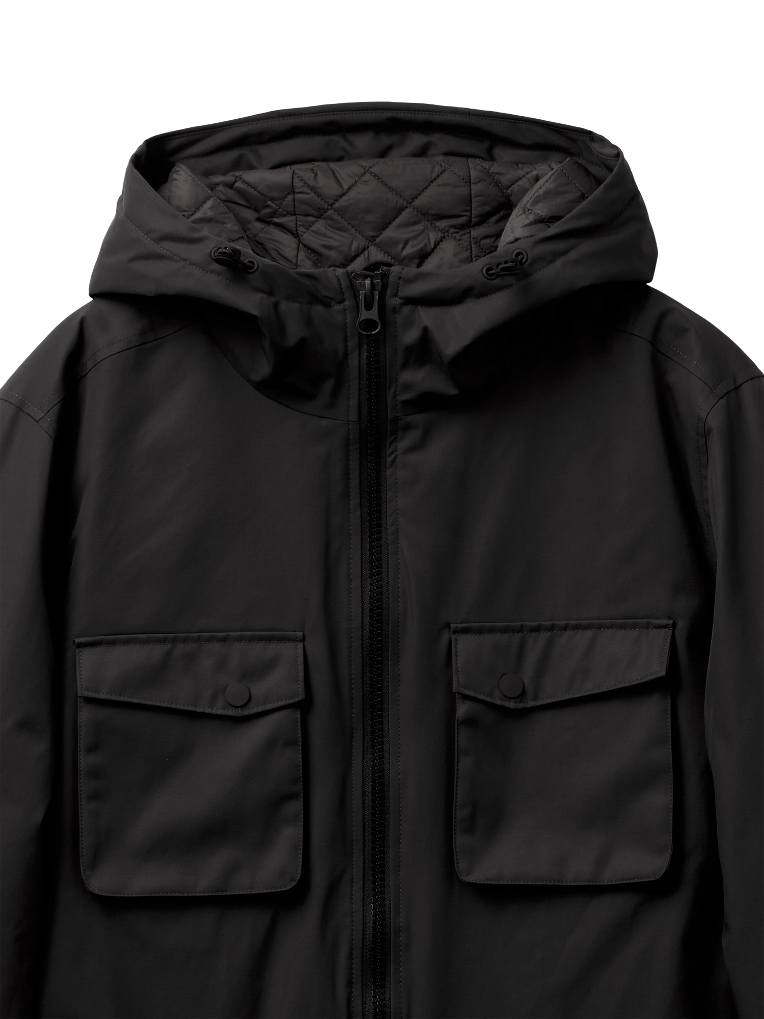 Product image 6 of 6, which shows Benetton Hooded Parka Jacket, Black, XL