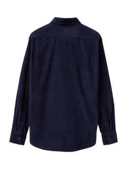 Benetton Cotton Corduroy Button Down Shirt - view 2, Midnight Blue