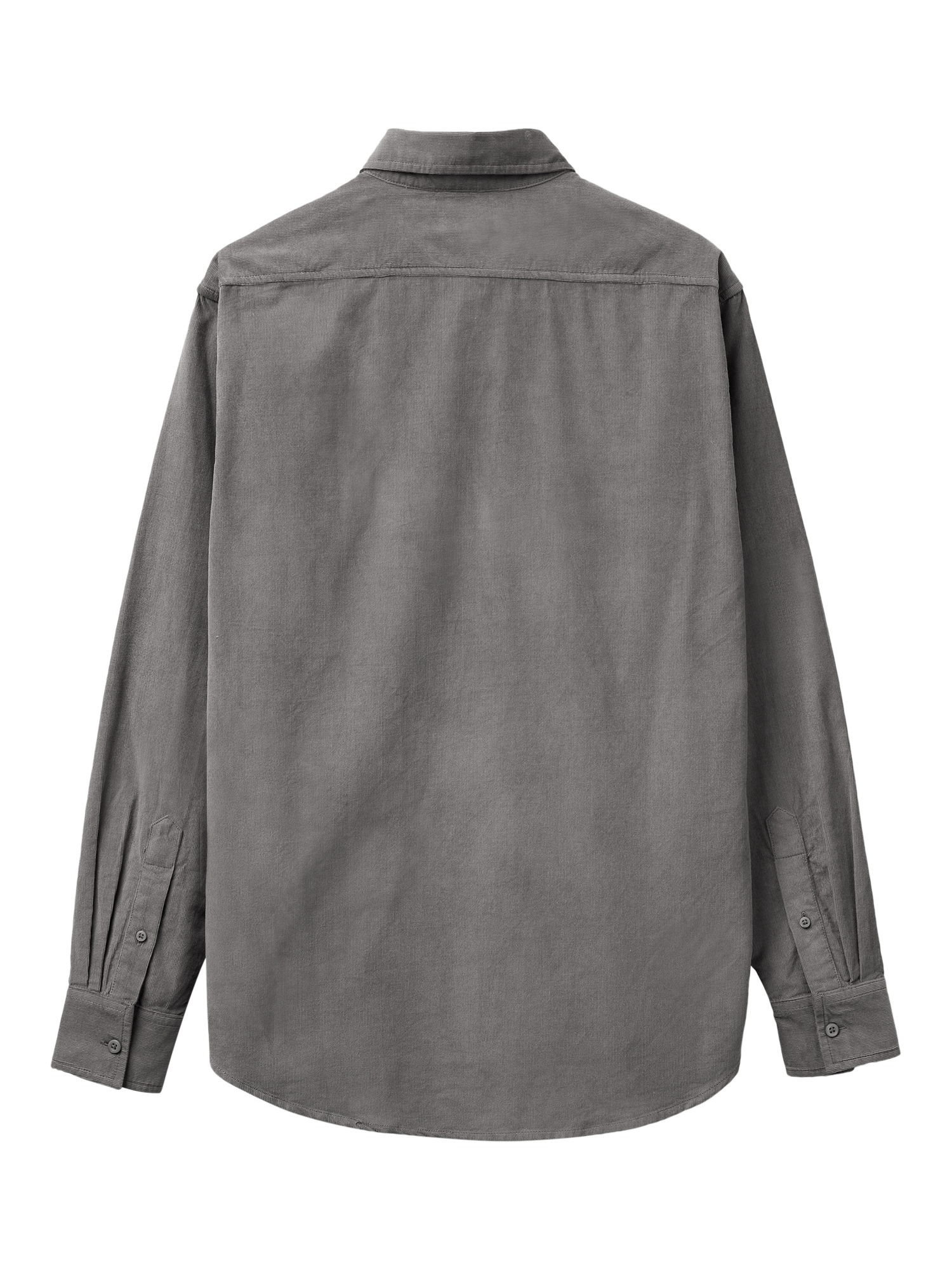 Product image 2 of 3, which shows Benetton Cotton Corduroy Button Down Shirt, Grey, XXS