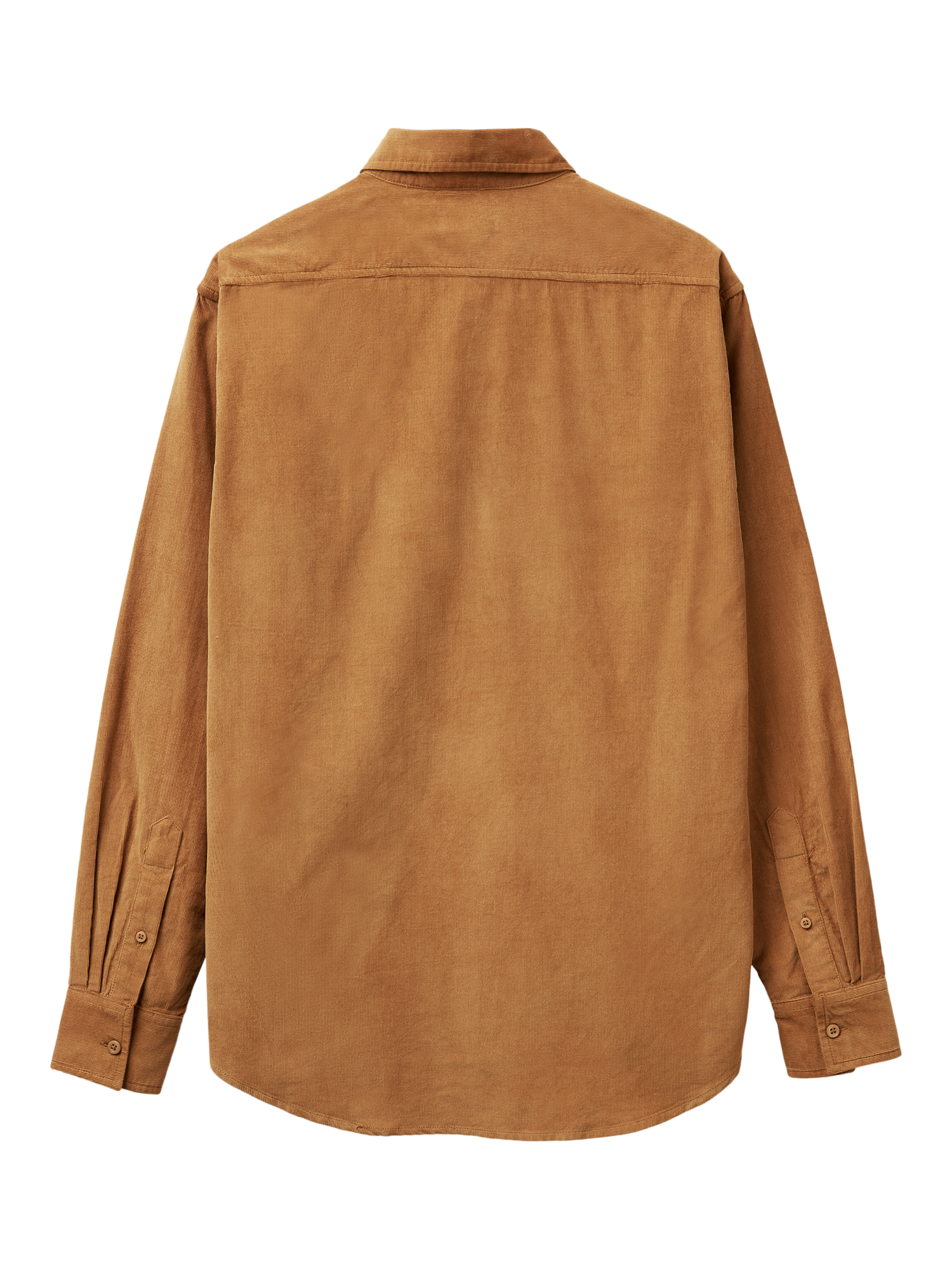 Product image 2 of 3, which shows Benetton Cotton Corduroy Button Down Shirt, Tan, S