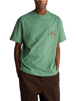 Benetton Cotton Graphic T-Shirt, Green, Green