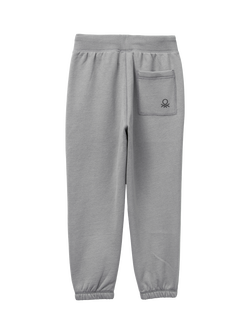 Benetton Kids' Fleece Joggers, Grey - view 2, Grey