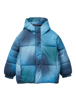 Benetton Kids' Eco-Feather Down Jacket, Blue, Blue