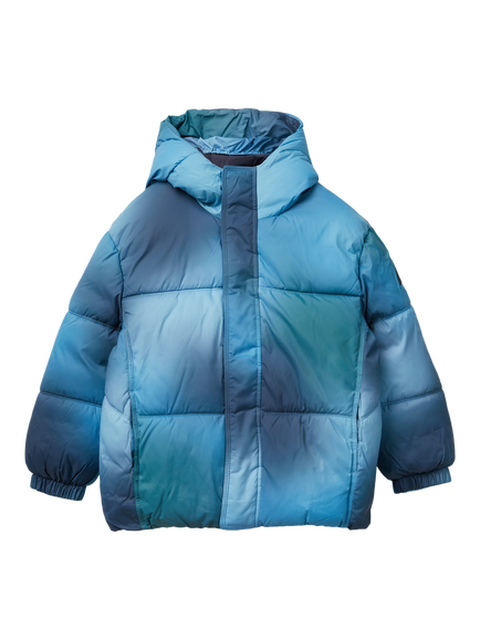 Benetton Kids' Eco-Feather Down Jacket, Blue, Blue