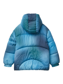 Benetton Kids' Eco-Feather Down Jacket, Blue - view 2, Blue