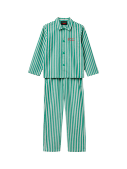 Benetton X Stranger Things Kids' Striped Pyjama Set, Green, Green