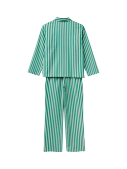 Benetton X Stranger Things Kids' Striped Pyjama Set, Green - view 2, Green