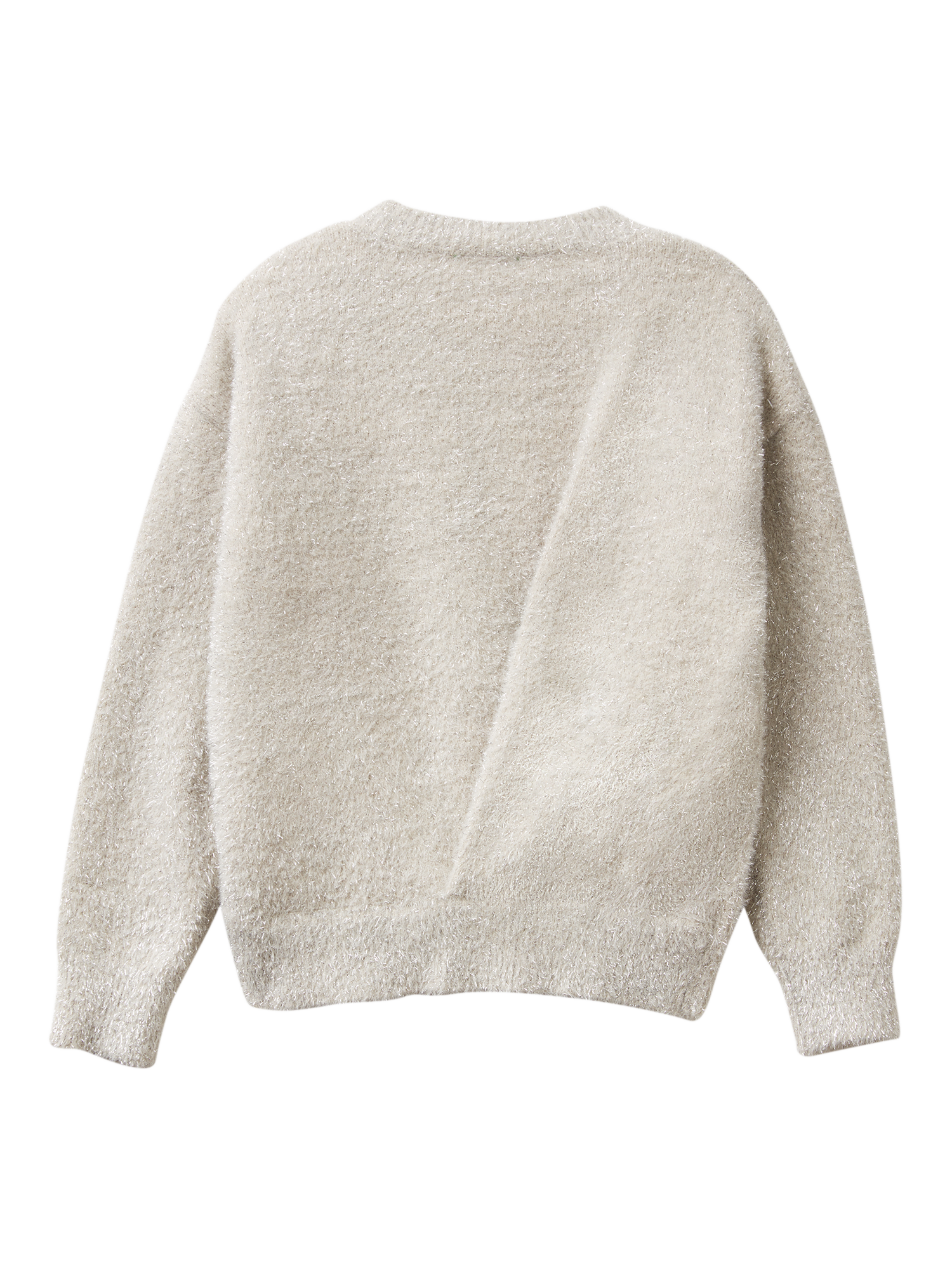 Product image 2 of 3, which shows Benetton Kids' Crew Neck Jumper, White, 6-7 years
