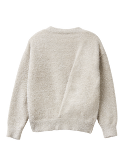 Benetton Kids' Crew Neck Jumper, White - view 2, White
