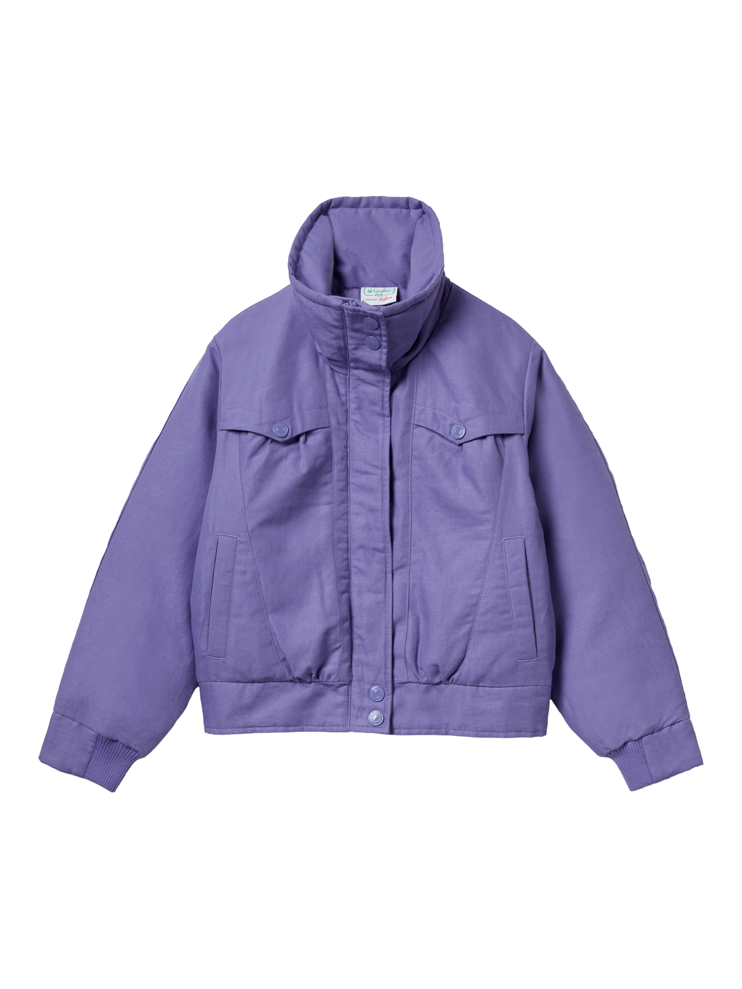Product image 1 of 3, which shows Benetton Kids' Sports Jacket, Violet, 6-7 years