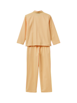 Benetton X Stranger Things Kids' Striped Pyjama Set, Dark Yellow - view 2, Dark Yellow
