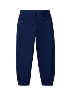 Benetton Kids' Cotton Blend Cropped Trousers, Violet, Violet