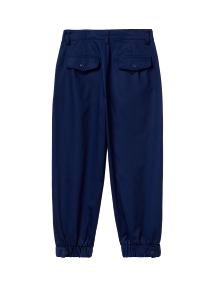 Benetton Kids' Cotton Blend Cropped Trousers, Violet - view 2, Violet