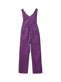 Benetton Kids' Floral Detailed Dungarees, Violet, Violet
