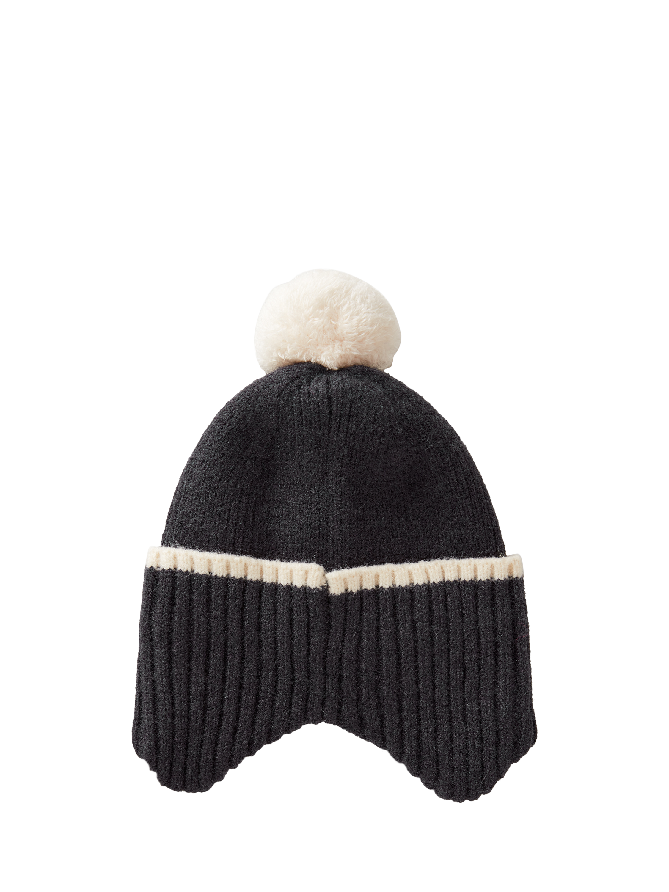 Product image 2 of 3, which shows Benetton Kids' Ribbed Knit Beanie, Blue, 3-4 years