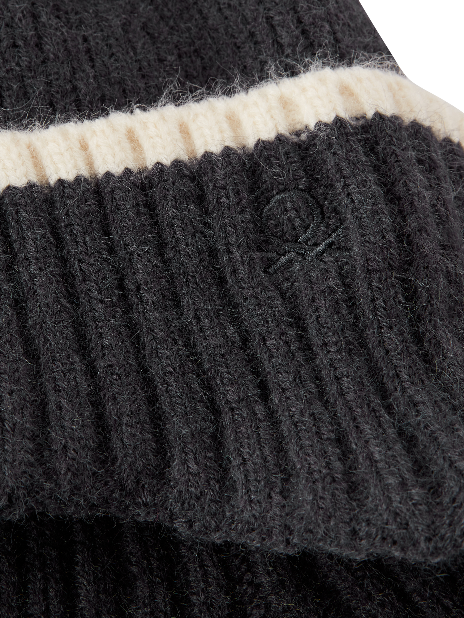 Product image 3 of 3, which shows Benetton Kids' Ribbed Knit Beanie, Blue, 3-4 years