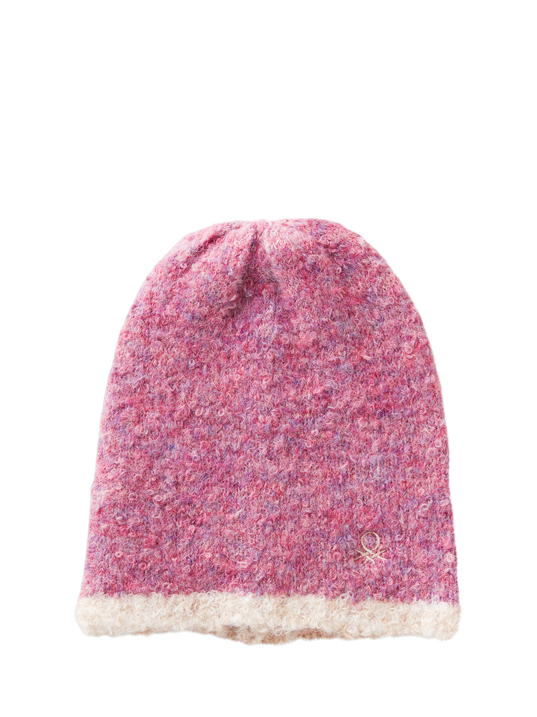 Product image 1 of 3, which shows Benetton Kids' Wool Blend Beanie, Pink, 7-8 years