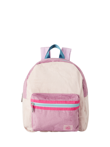Benetton Kids' Corduroy Velvet Striped Backpack, Multi, Multi