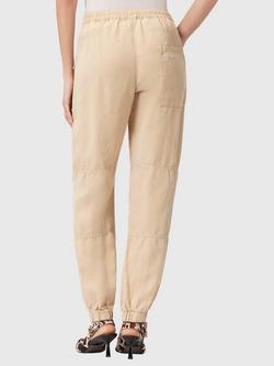 AllSaints Val Linen Blend Utility Trousers, Natural Taupe - view 2, Natural Taupe